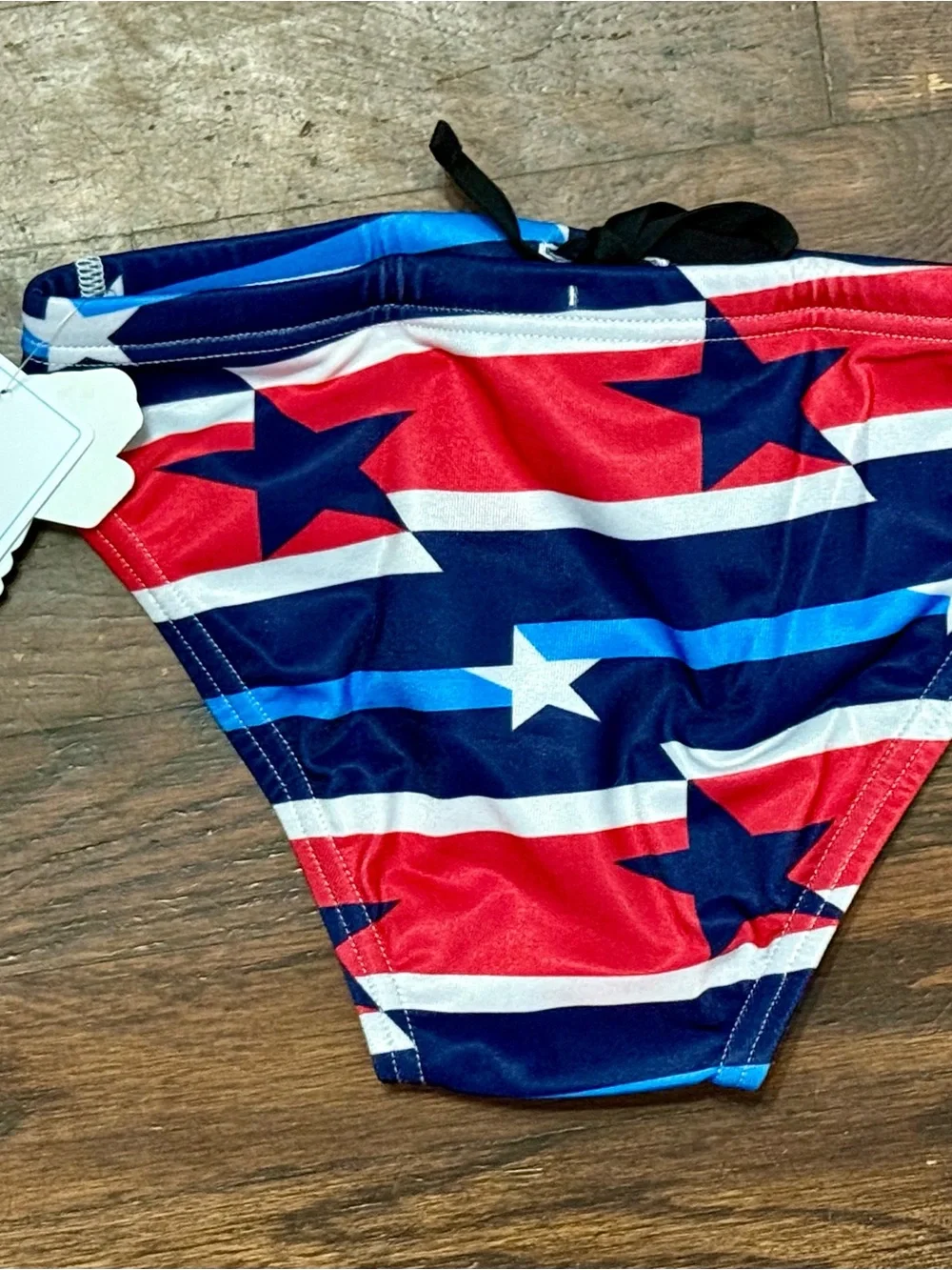 Speedo Patriotic Star Swim Briefs - Red, Navy, White Sz 26